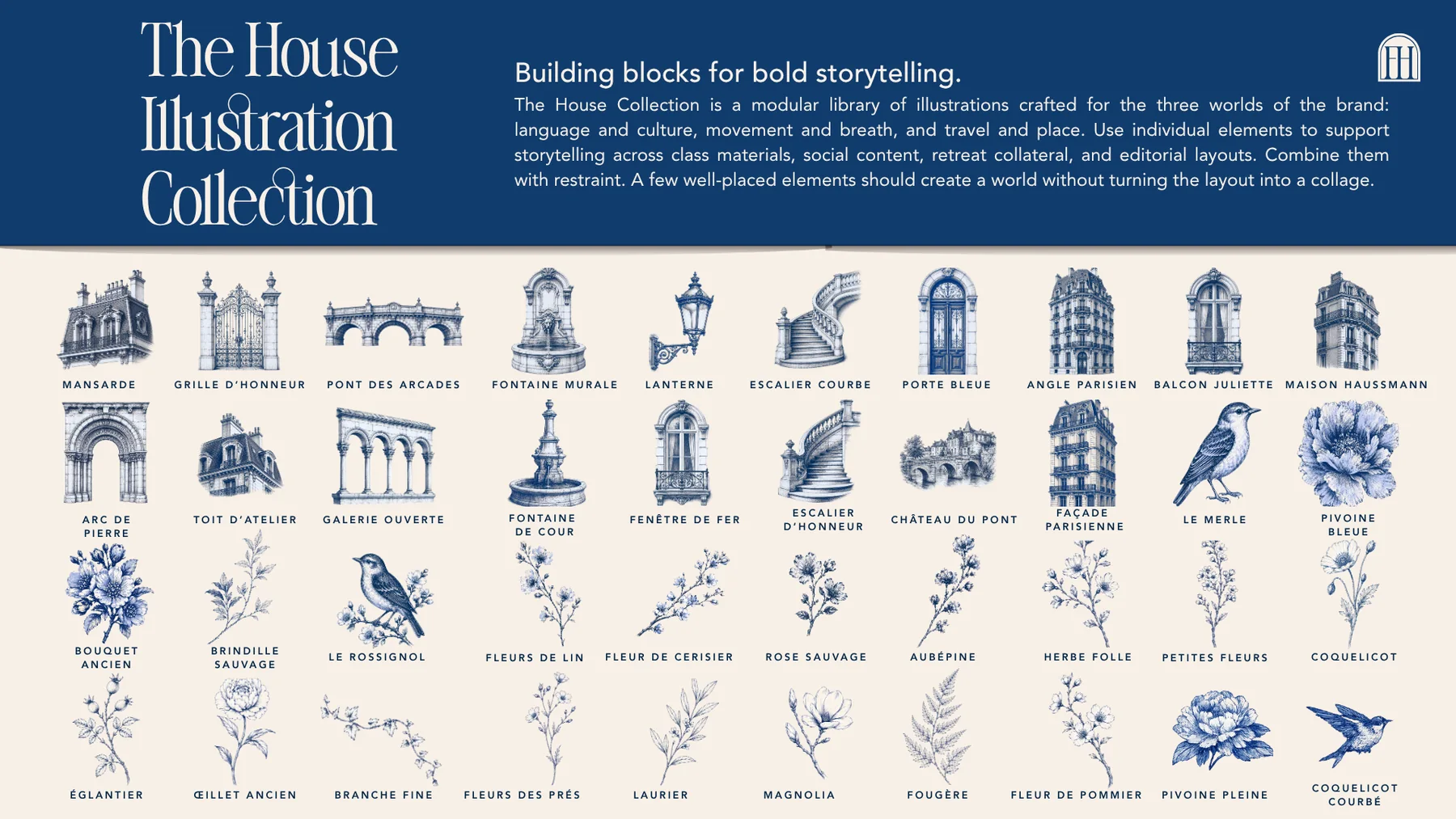 The French House illustration and identity system